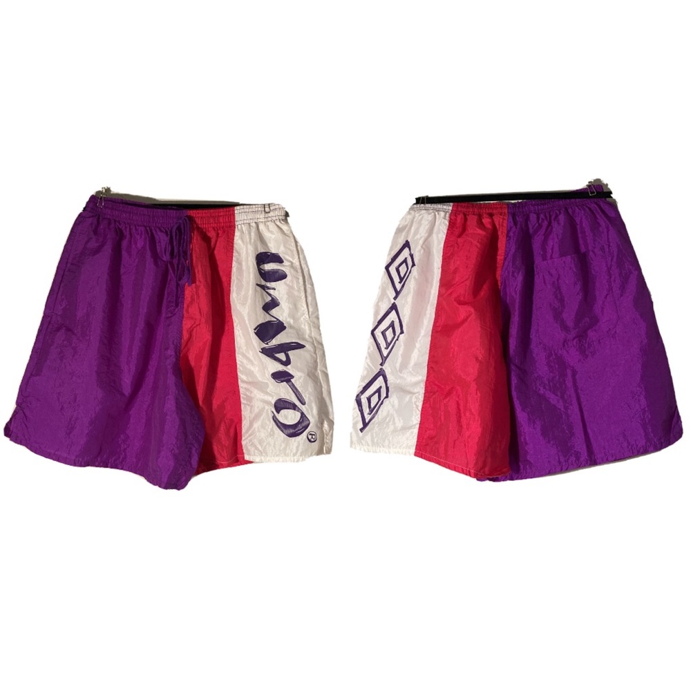 Umbro Vintage 80s Running/Soccer Shorts Colorblock